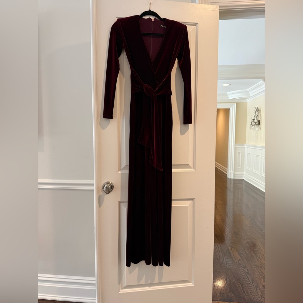 Nookie Red Long Sleeve V-Neck Jumpsuit - Picture 6 of 6